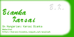 bianka karsai business card